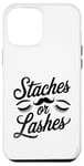 Coque pour iPhone 12 Pro Max Staches Or Lashes Genre Reveal Future Parent Dad Mom