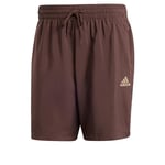 adidas Men's AEROREADY Essentials Chelsea Small Logo Shorts, Shadow Brown F23, M