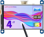 4inch Resistive Touch Screen HDMI LCD, 480 x 800 Pixels, IPS, Low-Power Version, Compatible with Raspberry Pi Raspbian/Ubuntu/Kali/Retropie/PC Windows 11/10/8.1/8/7