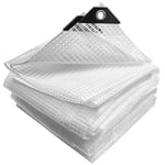 VOUNOT Bâche de Protection en Polyéthylène 180g/m² Bâche Imperméable Ultra Lourde et Résistante Revêtue avec Oeillets en Aluminium Couverture Étanche pour Jardin, Piscine 4x6m Blanc