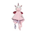 GIPSY Toys – Carre Doudou Licorne – Gamme « Bamboo » - 24 CM S/Carte – Rose – 1ER Age