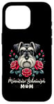 iPhone 16 Pro Roses Flowers Miniature Schnauzer Mom Schnauzers Case