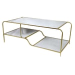 Sofabord Glamour Gylden Metal Spejl 120 x 60 x 45 cm