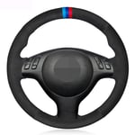 pour BMW M Sport E46 330i 330Ci E39 540i 525i 530i M3 E46 M5 E39, Couverture de Volant en Daim Doux et Confortable Noir tricoté