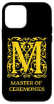 Coque pour iPhone 12 mini Master of Ceremonies MC Vintage Gold Letter M