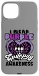 Coque pour iPhone 15 Plus Wear Purple Epilepsy Awareness Support Squad Butterfly Heart