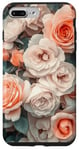 Coque pour iPhone 7 Plus/8 Plus Rose en fleurs complexes - Motif floral pastel