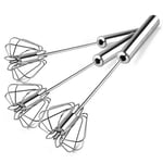 Stainless Steel Whisk Hand Held Kitchen Rotary Egg Beater Paste Cream Mixer Tool