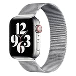 Lippa Apple Watch (38/40/SE/41/42mm) Magnetisk Rem i Rostfritt Stål - Silver