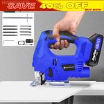 Electric Jigsaw Cordless Power Tool for Woodworking Metal Cutting Sawing Battery