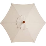 Housse de rechange pour parasol, 8 baleines, 3 m, imperméable, anti-UV, tissu de rechange, blanc crème