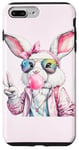 Coque pour iPhone 7 Plus/8 Plus Lunettes de soleil aviateur lapin de Pâques mignon Bubblegum Peace Sign