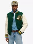 Superdry Varsity Bomber Jacket, Pine Green