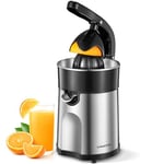 Vinato Presse agrumes électrique, presse-orange électrique avec 2 cônes interchangeables, lavable au lave-vaisselle, sans BPA, Presse agrumes électrique pour orange, citron et pamplemousse