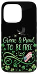 Coque pour iPhone 13 Pro Vert et fier d'être libre - La fierté libérale de la Saint-Patrick