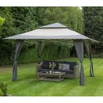 Pop Up 4m x 4m Grey Gazebo