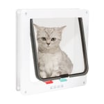 Einfeben - Chatiere Pour Chat Chien porte pour chat Chatière à 4 Positions avec Tunnel Cache Découpe,trappe chat Taille l 23.5x25x5.5cm