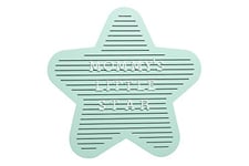 Pearhead Star Shaped Wooden Letterboard Set, Gender-Neutral Baby Keepsake Photo Prop, 188 Letters, Mint Green