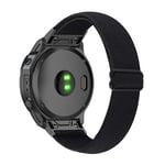 Elastiskt Nylonarmband Garmin Fenix 6S Pro Svart