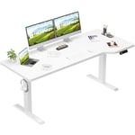 TRIUMPHKEY Bureau Assis Debout,180cm Bureau Assis Debout Electrique avec Un Design de Bureau Unique,Blanc Bureau,Standing Desk,Table Assis Debout Idéal pour l'apprentissage au Bureau et Les Jeux