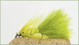 Barbless ,Trout Flies, 6 x yellow and olive Tail, Size 10 Lures, Humungous