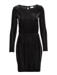 Vila Vibiana L/S Dress/Ki Kort Klänning Svart [Color: BLACK ][Sex: Women ][Sizes: XS,S,M,L,XL ]