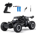 Great-JUNAMT rc Car Voiture télécommandée RC Voitures 1:16 Tout-Terrain Monster Truck Phares à LED, Jouet de Voiture RC 20 km/h Cadeau pour Enfants Garçons 3 4 5-12 (Le Noir)