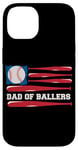 iPhone 14 Dad of Ballers American Flag Funny Baseball Papa Fathers Day Case