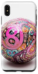 Coque pour iPhone XS Max Rose Paisley Retro Lucky Disco 8 Ball Accessoires de mode