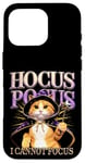 iPhone 16 Pro Hocus Pocus I Cannot Focus Funny Cat Design Case