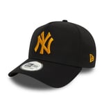 NEW ERA NEW YORK YANKEES TRUCKER CAP.9FORTY E FRAME BLACK BASEBALL SNAP HAT W24