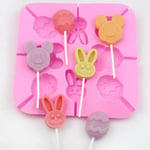 Silicone Easter Egg Bunny Mouse Lollipop Mould Mold Chocolate Ice Jelly Lolly