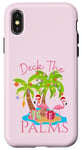 iPhone X/XS Deck The Palms Trees Christmas Lights Flamingos Coastal Case