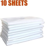 10 X Polythene Dust Sheets with Clear Covers for Painting and Decorating Plastic