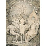 William Blake The Archangel Raphael With Adam And Eve Large Wall Art Print Canvas Premium Poster Mural