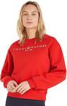 Tommy Hilfiger Women's Sweatshirt without Hood, Red (Fireworks), XXL