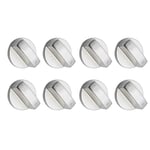 8 PCS Metal Silver Gas Stove Cooker Knobs Cooking  Control Locks J3T7