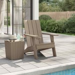 Chaise de Jardin AdiRondack Siège Fauteuil Terrasse Marron Clair PP vidaXL