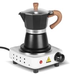 Espresso Stove Top Coffee Maker Set Hand Brewed Moka Coffee Pot with Stove 3 Cup