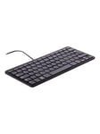 Raspberry Pi - keyboard - QWERTY - US - grey black - Tastatur - Amerikansk engelsk - Grå