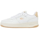 Baskets basses Lacoste  Baskets Femme  Ref 63520 WN8 Blanc Beige