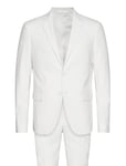 Lindbergh Plain Mens Suit - Normal Lenght Vit