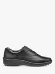 Hotter Tone II Wide Fit Classic Leather Bowling Style Shoes, Black