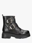 KG Kurt Geiger Brixton Leather Biker Boots, Black