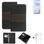 Phone Case + earphones for Oppo A54s Wallet Cover Bookstyle protective