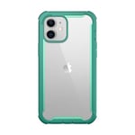 i-Blason Coque iPhone 12 Mini 5G (2020) 5,4'' [Série Ares] Protection Intégrale Bumper Antichoc Dos Transparent avec Protecteur d'écran Intégré (Vert Menthe)