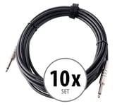 10x Câble Instruments Guitare Electrique Basse Clavier Numerique 6,3mm Jack 6m