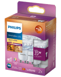 PHILIPS Reflektorlampa 2,6W GU10 dimbar 2-pack