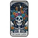 Coque noire pour Reno 2 tete de mort drama queen