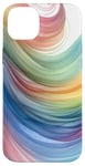 Coque pour iPhone 14 Plus Aquarelle minimaliste abstrait pastel coloré arc-en-ciel vague